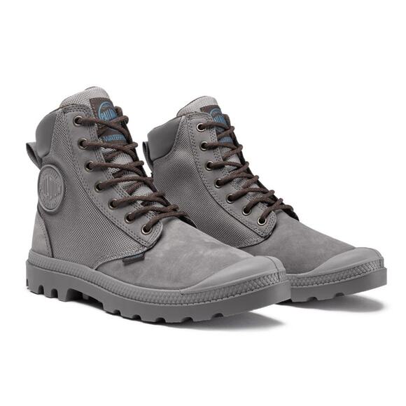 NEW Palladium Pampa Sport Cuff WPN Boots 73234-070-M Granite Gray Mens Size 4.5 - Picture 2 of 9